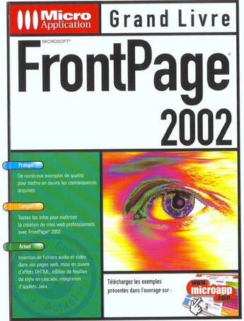 Couverture du livre « Grand Livre Frontpage 2002 » de Paul aux éditions Micro Application