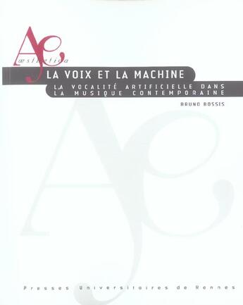 Couverture du livre « Voix et la machine » de Pur aux éditions Pu De Rennes