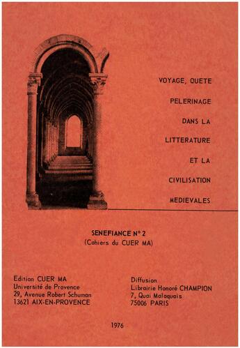 Couverture du livre « Voyage, quête, pèlerinage dans la littérature et la civilisation médiévales » de Cuerma aux éditions Epagine