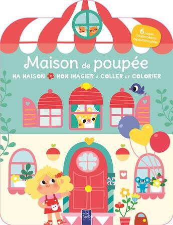 Couverture du livre « La maison de poupee coller colorier » de  aux éditions Yoyo Books