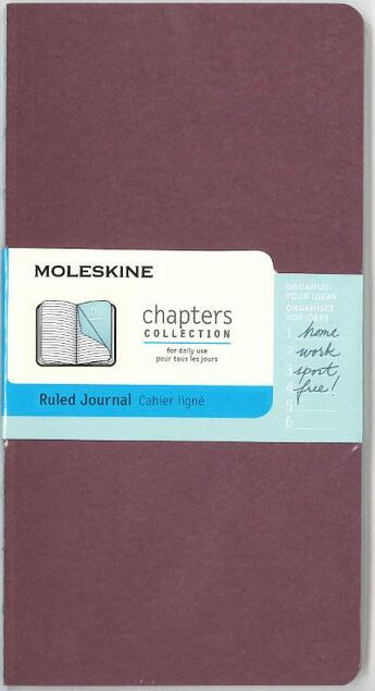 Couverture du livre « Cahier chapitres ligne moyen format prune » de  aux éditions Moleskine