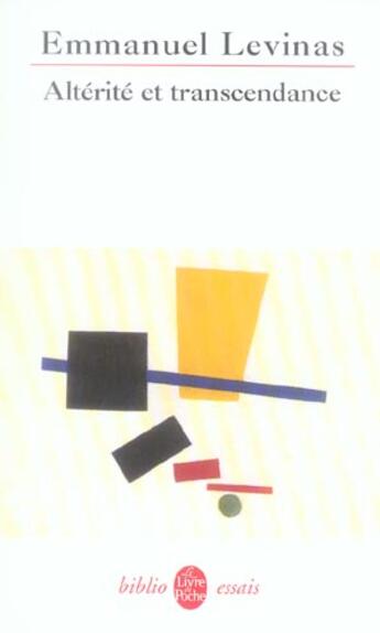 Couverture du livre « Altérité et transcendance » de Emmanuel Levinas aux éditions Le Livre De Poche