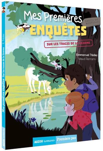 Couverture du livre « Mes premières enquêtes Tome 9 : sur les traces de la licorne » de Emmanuel Tredez et Maud Riemann aux éditions Auzou