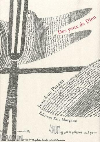 Couverture du livre « Des yeux de Dieu » de Jean-Luc Parant aux éditions Fata Morgana