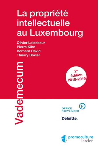 Couverture du livre « La propriété intellectuelle au Luxembourg » de Bill Jean-Philippe aux éditions Promoculture