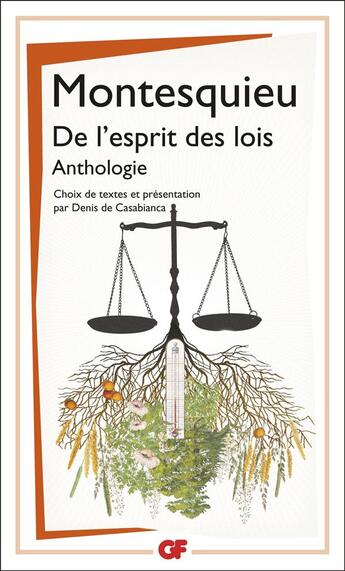 Couverture du livre « De l'esprit des lois : anthologie » de Montesquieu aux éditions Flammarion