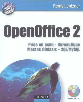 Couverture du livre « Open office 2 » de Remy Lentzner aux éditions Dunod