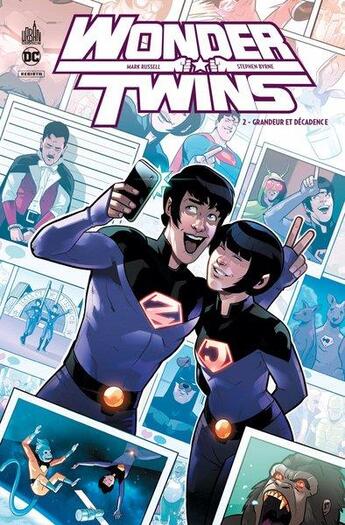 Couverture du livre « Wonder twins Tome 2 : grandeur et décadence » de Mark Russell et Stephen Byrne aux éditions Urban Comics