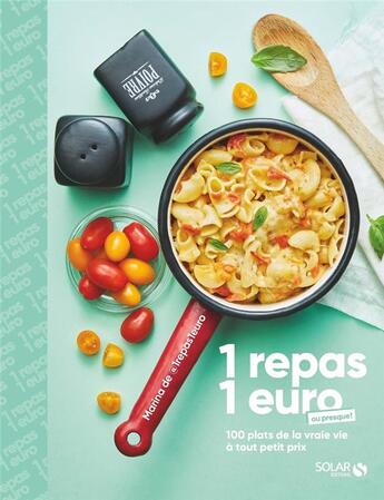 Couverture du livre « 1 repas 1 euro » de Marina @1repas1euro aux éditions Solar