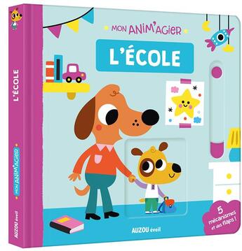 Couverture du livre « Mon anim'agier : l'école » de Tiago Americo aux éditions Auzou