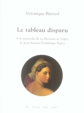 Couverture du livre « Le tableau disparu » de Veronique Burnod aux éditions La Fosse Aux Ours