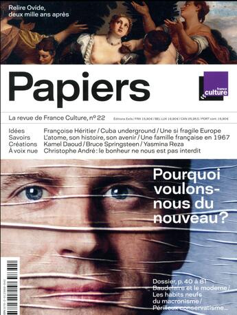 Couverture du livre « Papiers t.22 ; pourquoi voulons-nous du nouveau ? » de Jean-Michel Djian aux éditions Exils