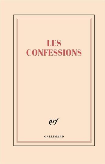 Couverture du livre « Grand carnet rigide ligne les confessions (papeterie) » de  aux éditions Gallimard