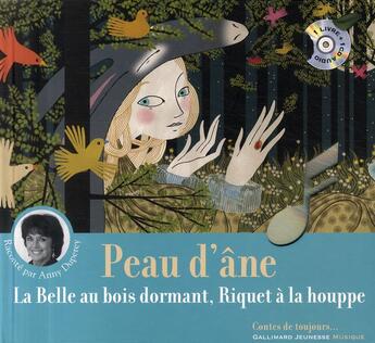 Couverture du livre « Peau d'âne ; la belle au bois dormant ; Riquet à la houppe » de Charles Perrault aux éditions Gallimard-jeunesse