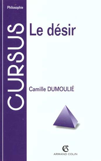 Couverture du livre « Le desir » de Camille Dumoulie aux éditions Armand Colin