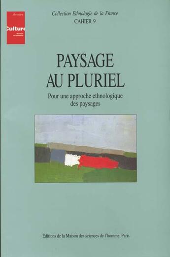 Couverture du livre « Paysage au pluriel » de  aux éditions Maison Des Sciences De L'homme