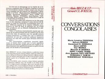 Couverture du livre « Conversations congolaises » de Alain Brezault et Gerard Clavreuil aux éditions L'harmattan