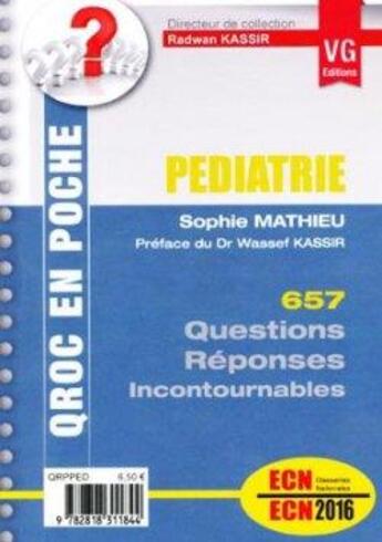 Couverture du livre « QROC EN POCHE PEDIATRIE » de S. Mathieu aux éditions Vernazobres Grego