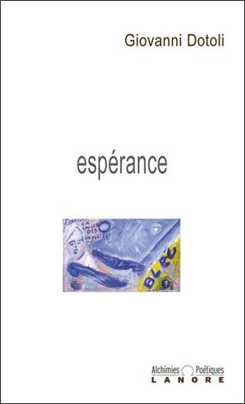 Couverture du livre « Esperance » de Giovanni Dotoli aux éditions Lanore