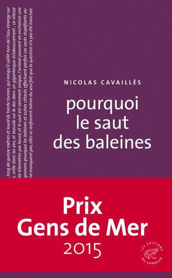 Couverture du livre « Pourquoi le saut des baleines » de Nicolas Cavailles aux éditions Editions Du Sonneur