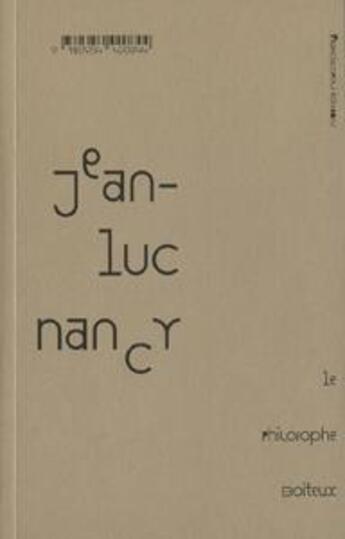 Couverture du livre « Le philosophe boiteux » de Jean-Luc Nancy aux éditions Franciscopolis