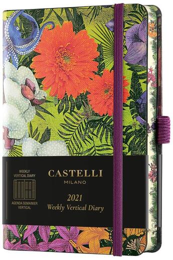 Couverture du livre « Agenda 2021 semainier vertical poche eden orchid » de  aux éditions Castelli Milano