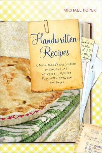 Couverture du livre « Handwritten Recipes » de Popek Michael aux éditions Penguin Group Us