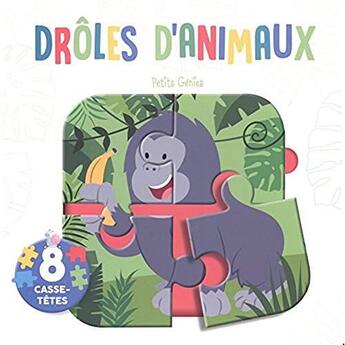 Couverture du livre « Livre puzzle droles d'animaux (mon) » de  aux éditions Shoebox Media