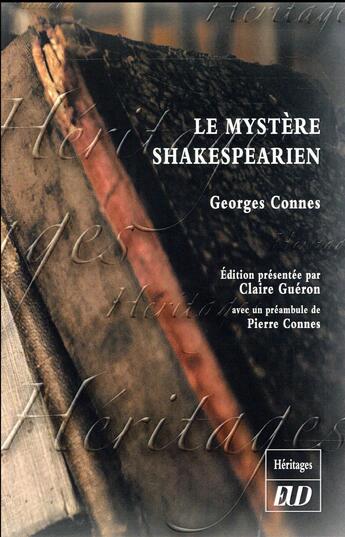 Couverture du livre « Mystere shakespearien » de Georges Connes aux éditions Pu De Dijon