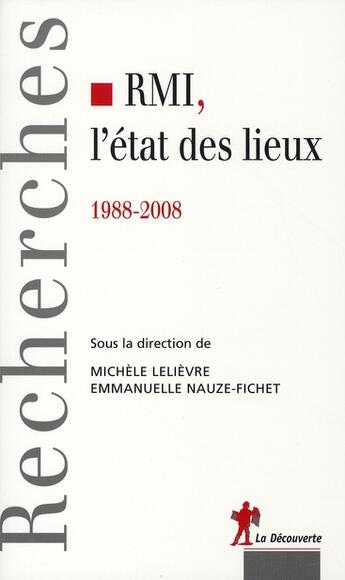 Couverture du livre « RMI, l'état des lieux » de Michele Lelievre aux éditions La Decouverte