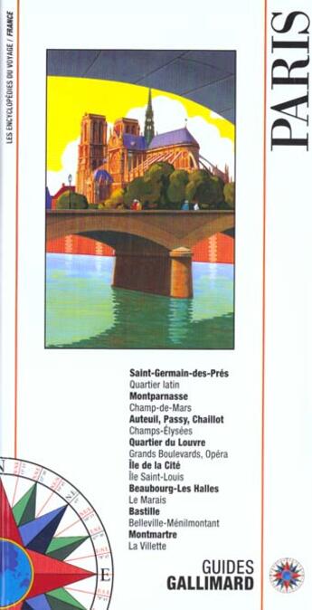 Couverture du livre « Paris - saint-germain-des-pres, quartier latin, montparnasse, champ-de-mars, auteuil, pa » de Collectif Gallimard aux éditions Gallimard-loisirs