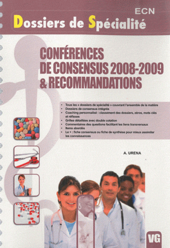 Couverture du livre « Dossiers de specialité ; conférences de consensus 2008-2009 » de A. Urena aux éditions Vernazobres Grego