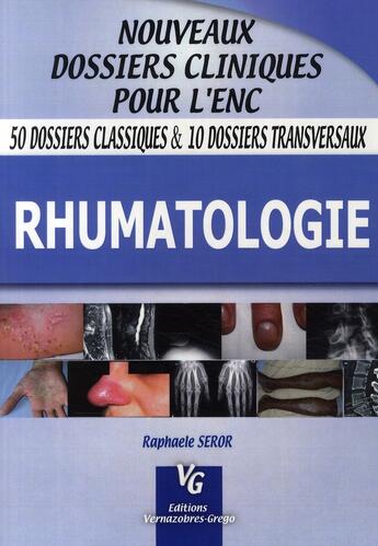 Couverture du livre « Rhumatologie » de Seror aux éditions Vernazobres Grego