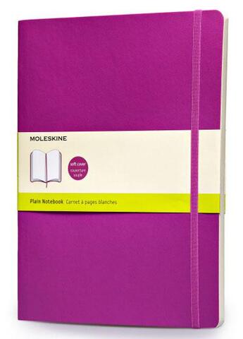 Couverture du livre « Carnet violet orchidée couverture souple très grand format pages blanches » de Moleskine aux éditions Moleskine Papet