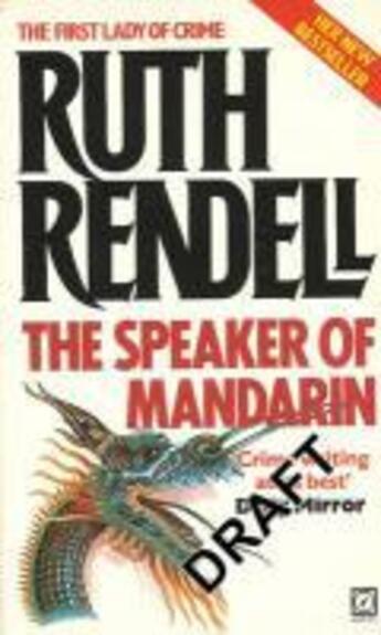 Couverture du livre « The Speaker Of Mandarin » de Ruth Rendell aux éditions Random House Digital