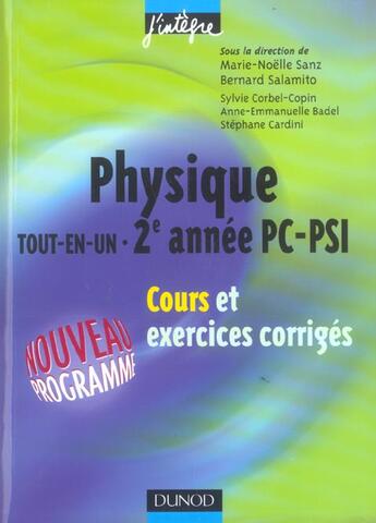 Couverture du livre « Pc-psi ; tout-en-un » de Marie-Noelle Sanz aux éditions Dunod