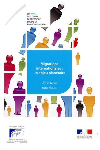 Couverture du livre « Migrations internationales : un enjeu planétaire » de Olivier Kirsch aux éditions Direction Des Journaux Officiels