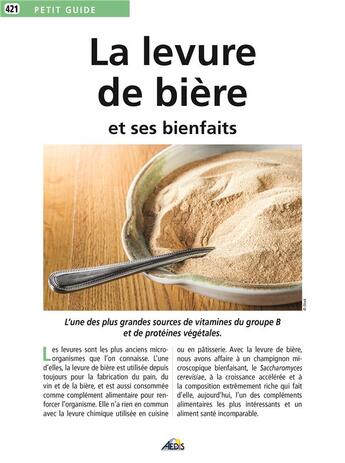 Couverture du livre « La levure de bière et ses bienfaits » de  aux éditions Aedis