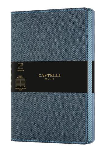 Couverture du livre « Carnet harris grand format ligné slate blue » de  aux éditions Castelli Milano