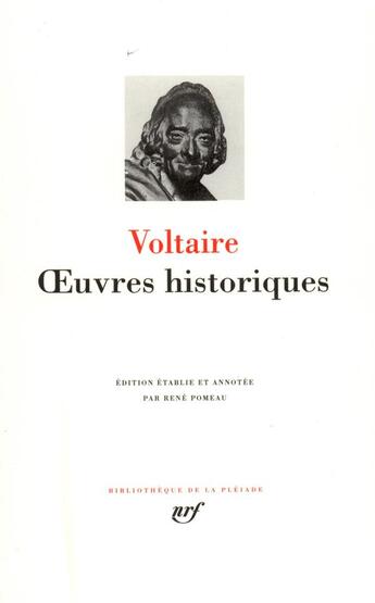 Couverture du livre « Oeuvres historiques » de Voltaire aux éditions Gallimard