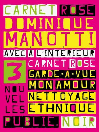 Couverture du livre « Carnet rose » de Dominique Manotti aux éditions Publie.net