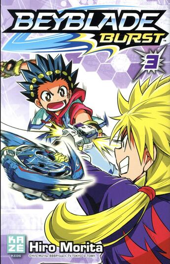 Couverture du livre « Beyblade - burst Tome 3 » de Hiro Morita aux éditions Crunchyroll