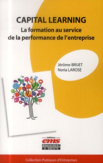 Couverture du livre « Capital learning ; la formation au service de la performance de l'entreprise » de Jerome Bruet et Noria Larose aux éditions Ems