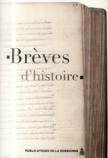 Couverture du livre « Breves d'histoire » de Beck/Bernardi aux éditions Editions De La Sorbonne