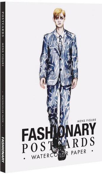 Couverture du livre « Fashionary watercolor postcards book men » de Fashionary aux éditions Fashionary