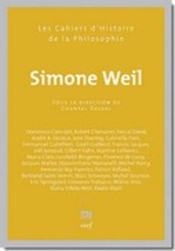 Couverture du livre « Simone Weil » de Chantal Delsol aux éditions Cerf