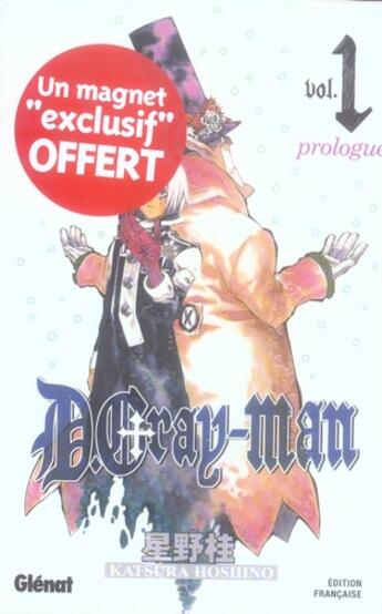 Couverture du livre « D.Gray-Man Tome 1 : prologue » de Katsura Hoshino aux éditions Glenat