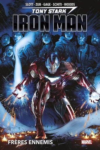 Couverture du livre « Tony Sstark : Iron Man Tome 2 : frères ennemis » de Dan Slott et Valerio Schiti et Collectif aux éditions Panini