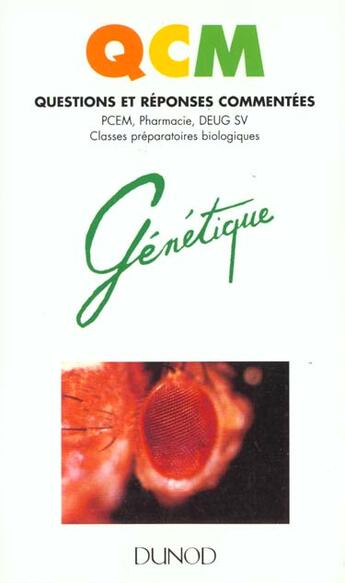 Couverture du livre « Qcm De Genetique » de Gerard Laurent aux éditions Dunod