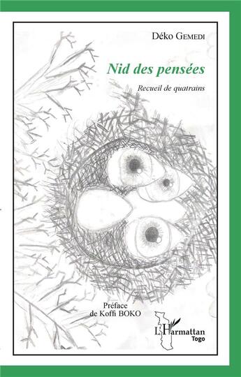 Couverture du livre « Nid des pensées : recueil de quatrains » de Deko Gemedi aux éditions L'harmattan